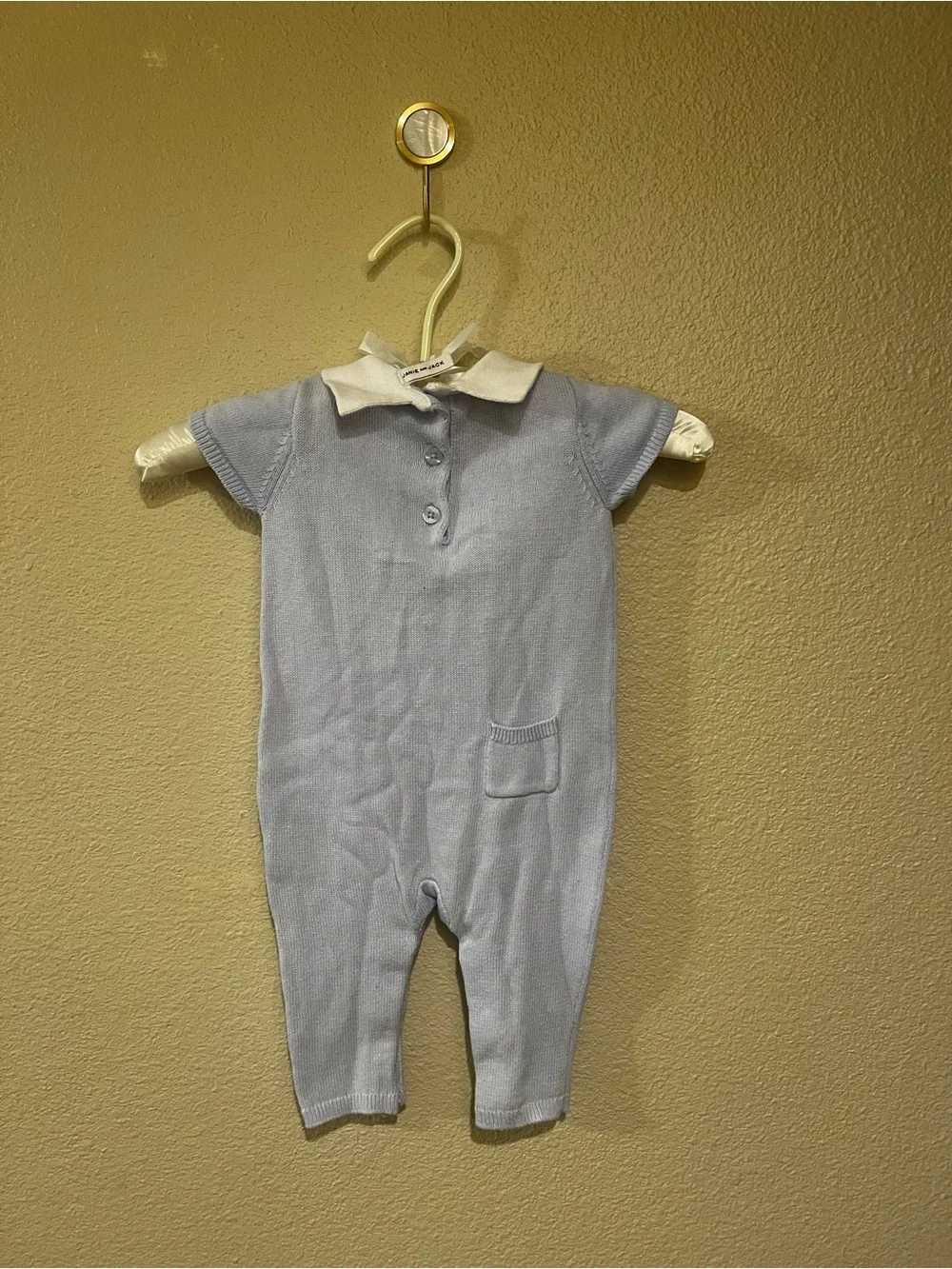 Janie and Jack | Light Blue Embroidered Bunny Romper